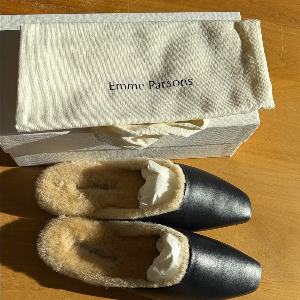 EMME PARSONS SHEARLING MULE SZ 39
